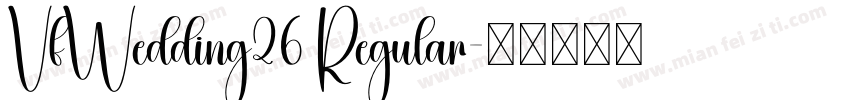 VfWedding26 Regular字体转换